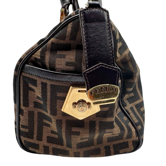 Fendi Zucca Brown and Black Satchel | Very Good Condition - Picture 13 of 15